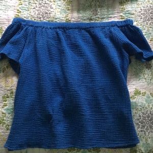 A off the shoulder shirt